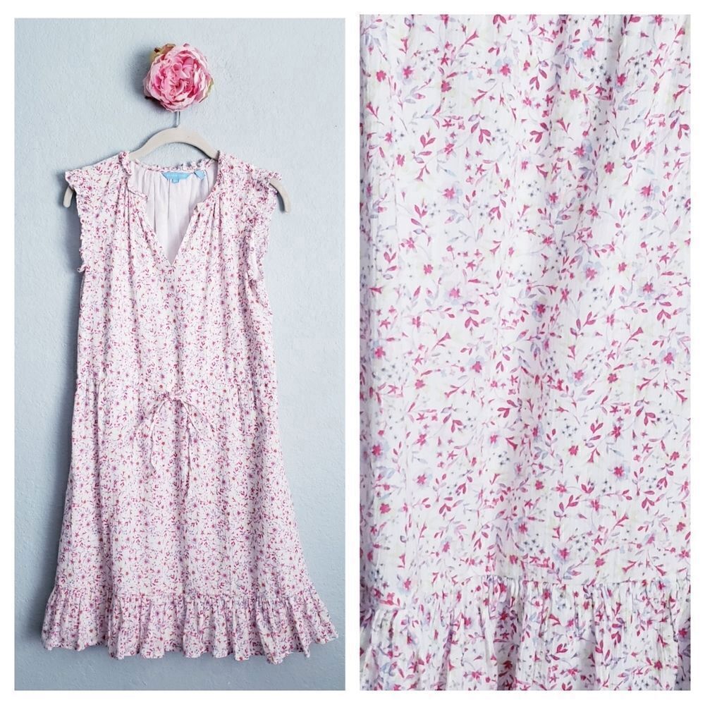Draper James Ditzy Floral Flutter Sleeve Dress